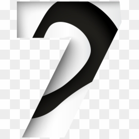 Number Black White Png, Transparent Png - seven png