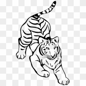 Tiger Line Art By Naobim Clip Arts - Tiger Clipart Black And White, HD Png Download - tigre png