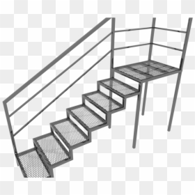 Metal Stairs 3d Model, HD Png Download - outside png