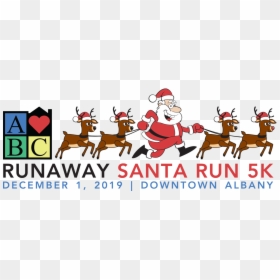 Santa Running Png, Transparent Png - santa.png