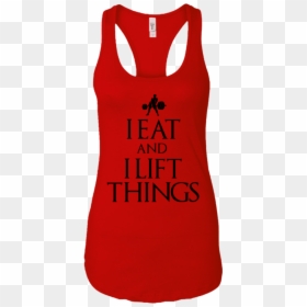 T Shirts Red / X Small "i Eat And I Lift Things - Funny Quotes Design T Shirt, HD Png Download - red x.png
