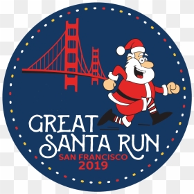 071919 The Great Santa Run Logo Revised, HD Png Download - santa .png