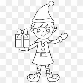 Christmas Elf Colouring Pages, HD Png Download - christmas elves png