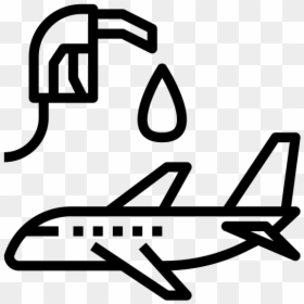 Transparent Gasoline Pump Clipart - Clipart Black And White Aeroplane Landing, HD Png Download - stamp outline png