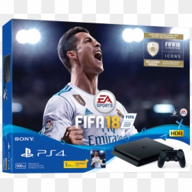 Sony Playstation 4 Slim Console Fifa 18 Bundle, HD Png Download - ps4 icon png