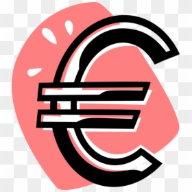 Vector Illustration Of Euro Symbol Official Currency - Euro Clipart, HD Png Download - euro symbol png