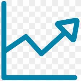 Chart Icon Png Blue, Transparent Png - growth icon png