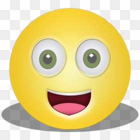 Graphic, Smiley Emoticon, Surprised, Excited, Happy - Tải Biểu Tượng Cảm Xúc, HD Png Download - surprised face emoji png