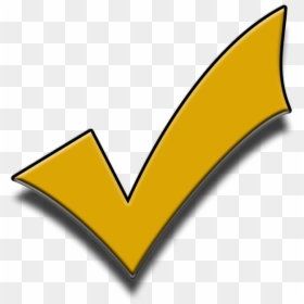 Free Download Yellow Png Tick Transparent Background - Yellow Check Mark Transparent Background, Png Download - checkmark png no background
