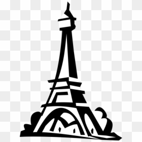 Vector Illustration Of Eiffel Tower On Champ De Mars - Logo Eiffel Tower Clip Art, HD Png Download - eiffel tower vector png