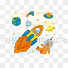 Niños Astronautas Animados, HD Png Download - space .png