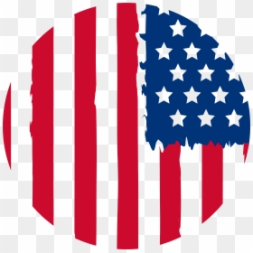 American Flag Png Round, Transparent Png - american flag logo png