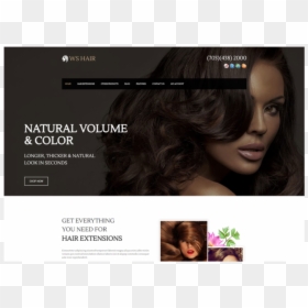 Ws Hair Free Responsive Woocommerce Wordpress Theme - Hair Salon Wordpress Themes Free, HD Png Download - hair extensions png