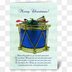 Blue Drum Greeting Card - Dholak, HD Png Download - tambora png