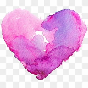 Heart Without Background - Watercolour Heart Transparent Background, HD Png Download - heart pngs