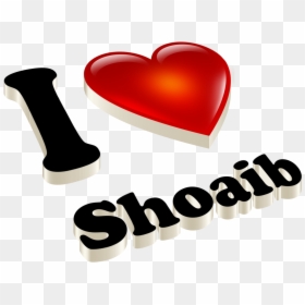 Shoaib Heart Name Transparent Png - Malika Name, Png Download - heart pngs