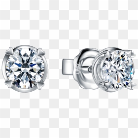 18k White Color Gold Diamond Earrings - Earrings, HD Png Download - diamond earrings png