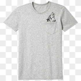 Wolf Grip Fall Line Grey Pocket Tee Oct26 - Left Chest Pocket Png, Transparent Png - shirt pocket png