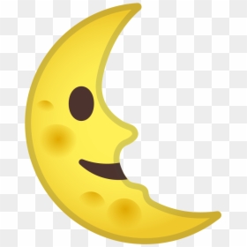Noto Emoji Pie 1f31c - Emoticon Luna, HD Png Download - banana emoji png