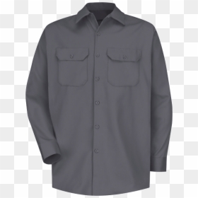 Men"s Long Sleeve Deluxe Heavyweight Cotton Shirt - Pocket, HD Png Download - shirt pocket png