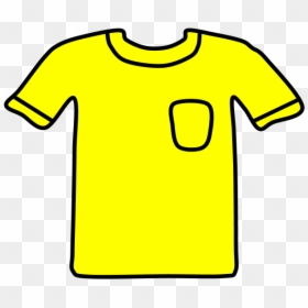 T-shirt, Pocket, Yellow - Active Shirt, HD Png Download - shirt pocket png