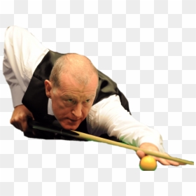 Steve Davis Playing - Person Playing Pool Png, Transparent Png - pool stick png