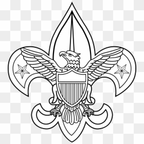 Boy Scouts 2 Logo Black And White - Boy Scout Eagle Vector, HD Png Download - boy scouts of america logo png