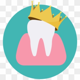 Transparent Pink Crown Png - Tooth Clip Art Crown, Png Download - tooth logo png