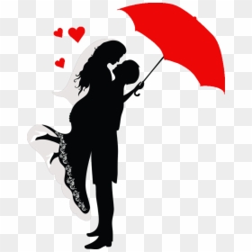 Romance Drawing Couple Silhouette Clip Art - Romantic Hug Couple Drawing, HD Png Download - hugging png