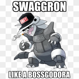 Swaggron Olo Likea Bossgodora Pokémon Go Pokémon X - Pokemon Rock, HD Png Download - obey snapback png