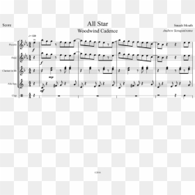 All Star Sheet Music Composed By Smash Mouth 1 Of - All Star Marching Band Music, HD Png Download - smash mouth png