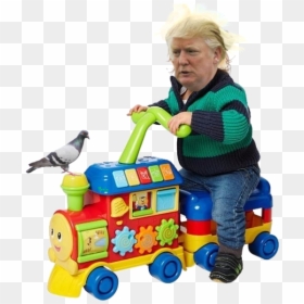 [​img] - Winfun Walker Ride On Learning Train, HD Png Download - donald trump toupee png