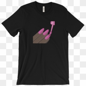 Dark Nail Polish Emoji T Shirts Swish Embassy"  Class= - T-shirt, HD Png Download - nail emoji png