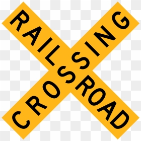 Botswana Road Sign Railroad Road Sign - Railroad Crossing Sign, HD Png Download - railroad crossing sign png