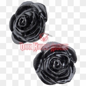 Black Rose Stud Earrings - Rose Earring, HD Png Download - gothic rose png