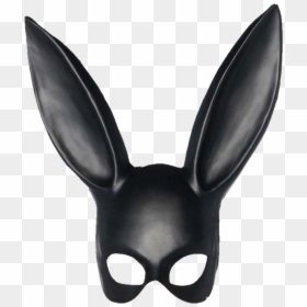 Bunny Ears Clipart Mask - Black Bunny Mask Png, Transparent Png - rabbits png