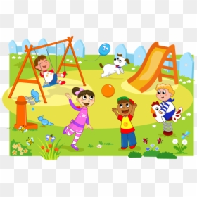 Kids Playing Clipart - Safety Rules At Playground, HD Png Download - child playing png