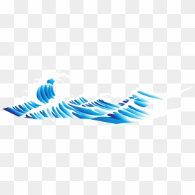 Wind Wave Euclidean Vector Capillary Wave - Sea Wave Vector Background, HD Png Download - blue waves png