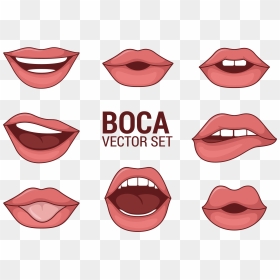 Woman"s Boca Vectors - Boca Vector Png, Transparent Png - lipstick vector png