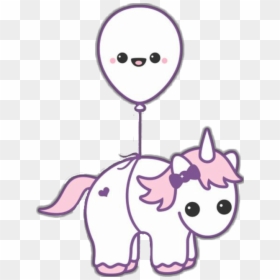 #unicorn #balloon #kawaii, HD Png Download - kawaii unicorn png