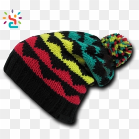 Jamaica Knitted Rasta Hat,striped Crochet Patterns - Beanie, HD Png Download - rasta hat png