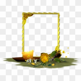 Rose, Yellow, Flower, Picture Frame - Morning, HD Png Download - yellow frame png