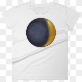 Womens Emoji Shirt Waxing Crescent Moon Just Emoji - Circle, HD Png Download - crescent moon emoji png