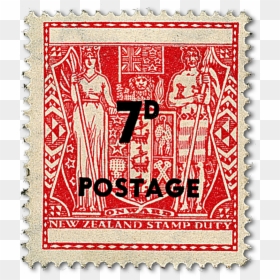 New Zealand Stamp Duty 7d Postage, HD Png Download - blank stamp png
