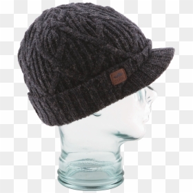 Beanie Clipart Charcoal - Beanie With A Brim, HD Png Download - rasta hat png