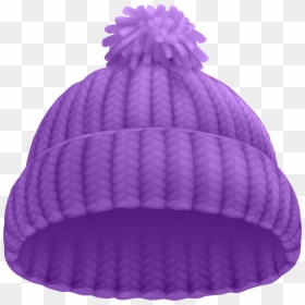 Purple Winter Hat Png Clip Art Image - Transparent Background Winter Hat Clipart, Png Download - rasta hat png