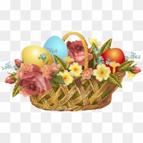 Transparent Vintage Clipart - Vintage Easter Basket, HD Png Download - easter flowers png