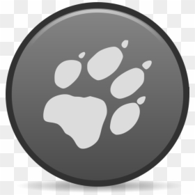 Circle,black And White,paw - Jack Wolfskin, HD Png Download - white paw png