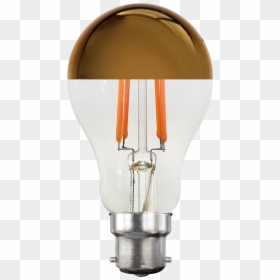 E27 Led Filament Bulb With Gold Cover, HD Png Download - edison bulb png