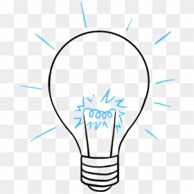 How To Draw A - Make A Light Bulb Drawing, HD Png Download - edison bulb png